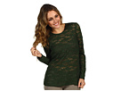 Juicy Couture - Cire Lace Top (Juniper Green) - Apparel