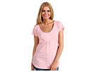 Lucky Brand - Porto Striped Top (White/Light Coral) - Apparel