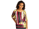 Kenneth Cole New York - Petite Electric Stripe Print Tunic (Amethyst Combo)