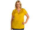 Kenneth Cole New York - Plus Sleeveless Collar Top (Spring Leaf)