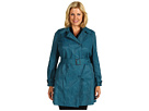 Kenneth Cole New York - Plus Cotton Metal Flared Trench Coat (Agate)