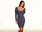 BCBGeneration - L/S Low Back Seamless Dress (Moonshadow)