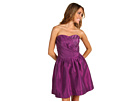 Max and Cleo - Natalia Pleated Strapless Dress (Plum Tree)