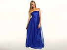 Jessica Simpson - Crisscross Bodice Strapless Gown (Victra Blue) - Apparel