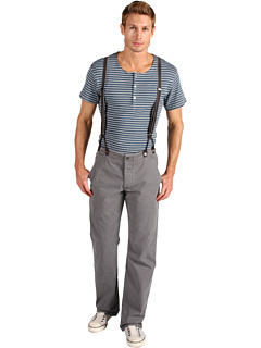 John Varvatos Split Back Trouser w Suspender (Iron Grey) Apparel