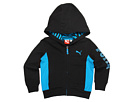 Puma Kids - Zebra Lined Hoodie (Toddler) (Black) - Apparel