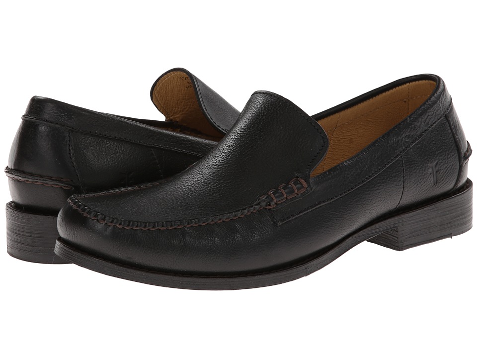 Frye - Douglas Venetian (Black Hammered Full Grain) Men