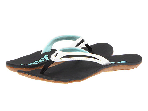 UPC 887040370429 product image for Reef Reef Rapid (Black/White/Aqua) Women's Sandals | upcitemdb.com