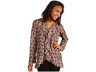 Johnny Was - Ruffle Button-Up Top (Dark Floral Multi) - Apparel