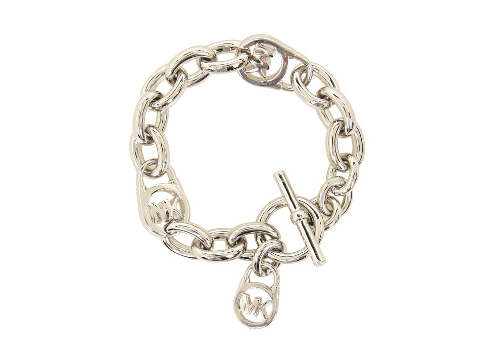 Michael Kors - Heritage Link with Padlock Bracelet (Silver) Bracelet