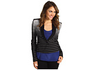 BCBGMAXAZRIA - Bowie Knit Sportswear Jacket (Black/White) - Apparel