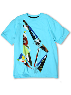 Volcom Kids Scrap Stone S S Tee (Big Kids) (Blue Drift) Apparel