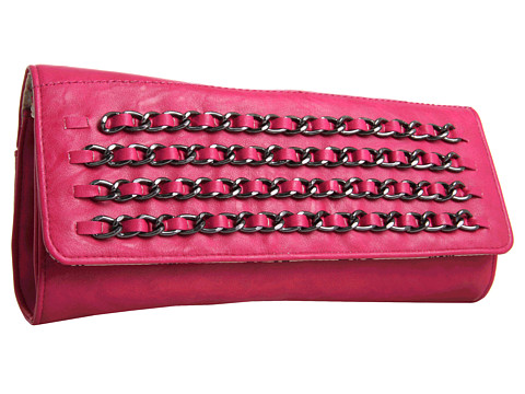 UPC 639470375754 product image for Jessica Simpson Chain Reaction Clutch (Magenta) Clutch Handbags | upcitemdb.com