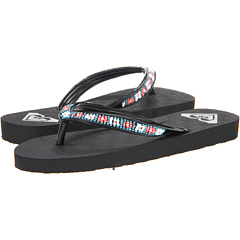 Roxy Kids Bahama Fleur (Little Kid Big Kid) (Black) Footwear