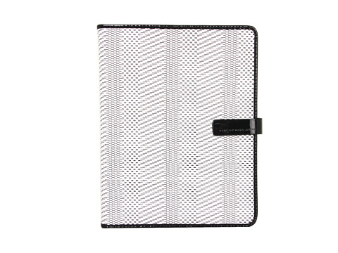 Marc by Marc Jacobs Wild Card Shiny Straw Tablet Book (Shiny Straw White) Computer Bags