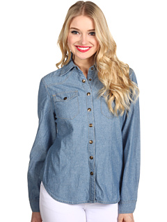 Christin Michaels Lairsa Top (Light Denim) Apparel
