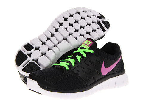 Nike Flex 2013 Run (Black/Flash Lime/White/Club Pink) Women's Running Shoes