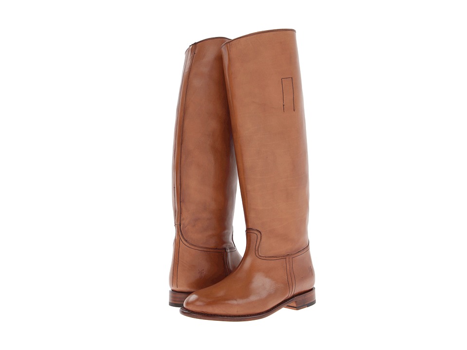 Frye Abigail Riding (Natural Smooth Polished Veg) Cowboy Boots