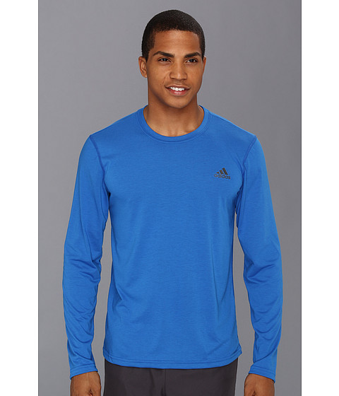adidas CLIMA Ultimate L/S Tee (Blue Beauty/Dark Shale) Men's T Shirt