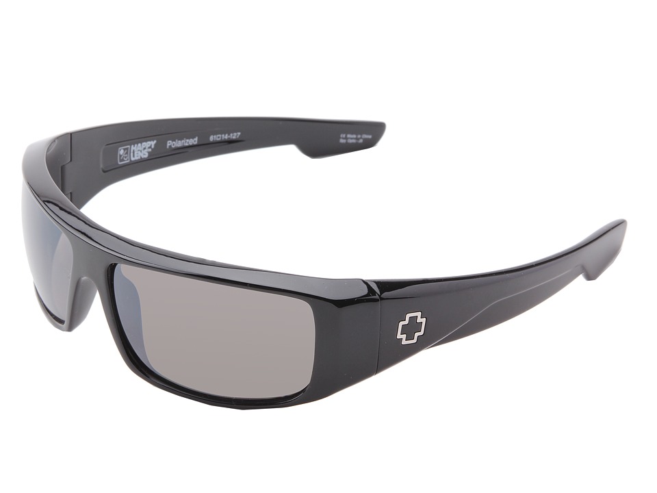 Spy Optic - Logan (Happy Lens) (Black- Happy Bronze Polar W/ Black Mirror) Sport Sunglasses