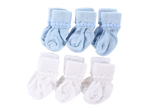 Jefferies Socks - Rock-A-Bye 12-Pack (Infant/Toddler) (Asst B (6) White (6) Lt. Blue) Girls Shoes