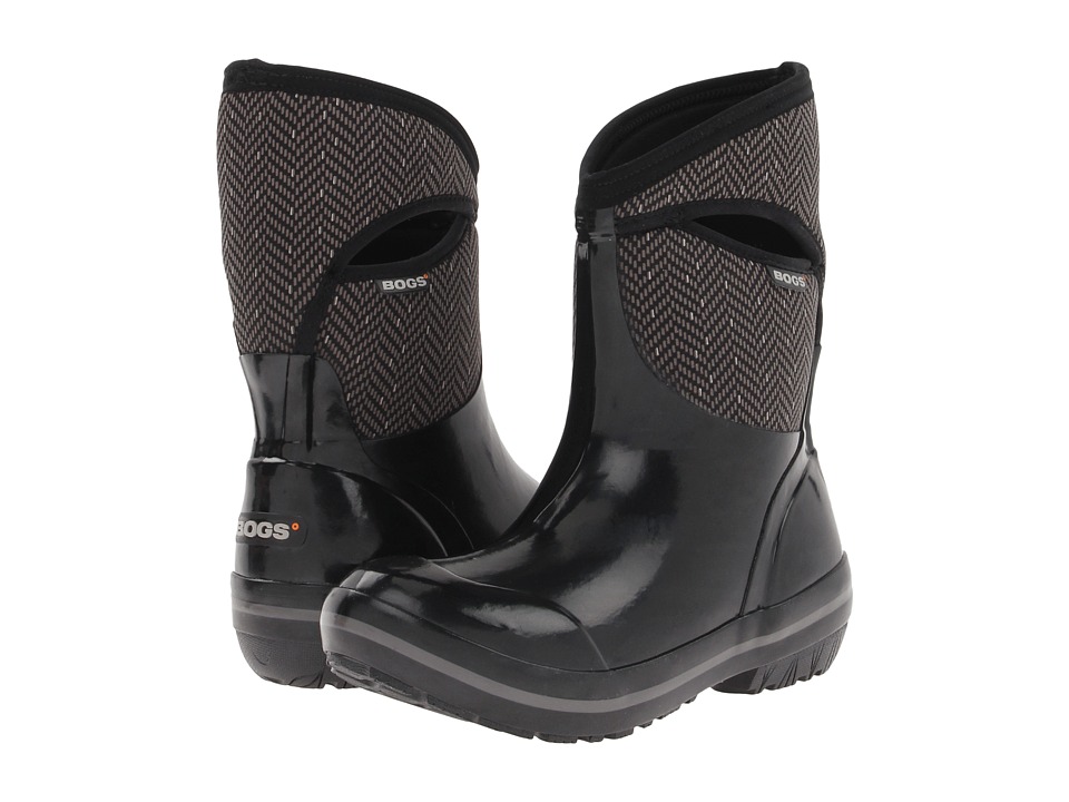 Bogs Herringbone Mid (Black/Grey) Women