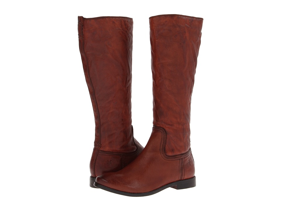 Frye Anna Inside Zip (Cognac Antique Soft Vintage) Cowboy Boots