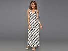 Calvin Klein - MJ Printed Racerback Maxi Dress (Black/Ivory) - Apparel