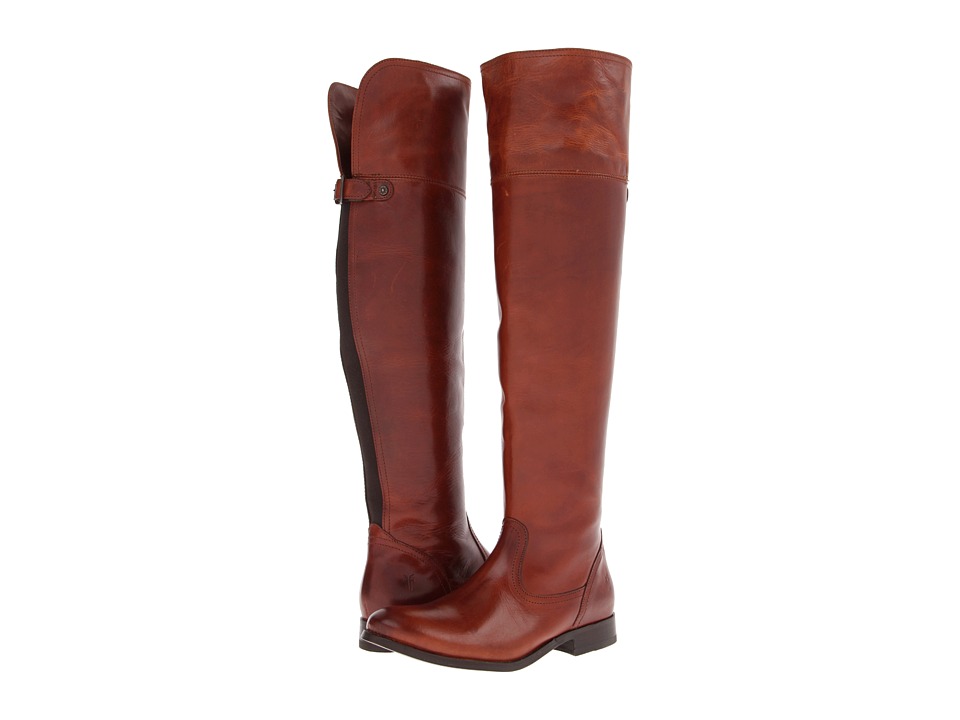 Frye Melissa OTK (Cognac Soft Vintage Leather) Cowboy Boots