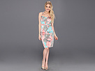 Jessica Simpson - Floral Halter Bustier Pencil Dress (Fog Super Pink) - Apparel