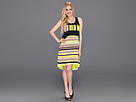 Jessica Simpson - Racerback Tank Dress (Stripe Citronelle) - Apparel