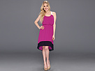 Jessica Simpson - Colorblock Dress with Crisscross Back (Cactus Flower) - Apparel