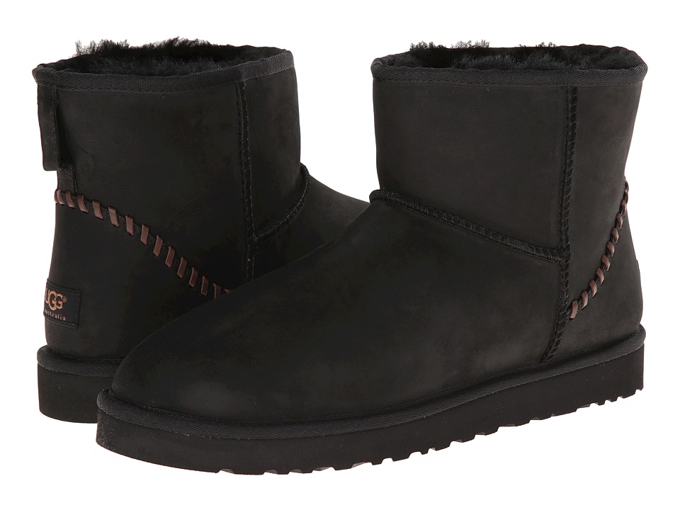 UGG Classic Mini Deco (Black Leather) Men