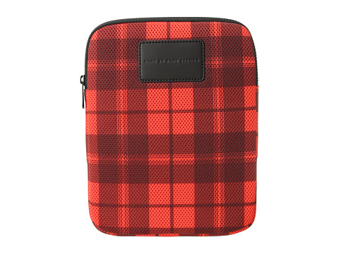 Marc by Marc Jacobs Mesh Plaid Tablet Case (Corvette Red Multi) Computer Bags