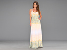 Jessica Simpson - Tank Maxi Dres w/ Front Bodice Tie (Print) - Apparel