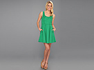 Jessica Simpson - Full Skirt Tank Dress w/ Embroidery Back Panel (Green) - Apparel
