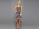 Jessica Simpson - Racer Back Tank Hi Lo Maxi Dress w/ Self Braiding Detail (Print) - Apparel