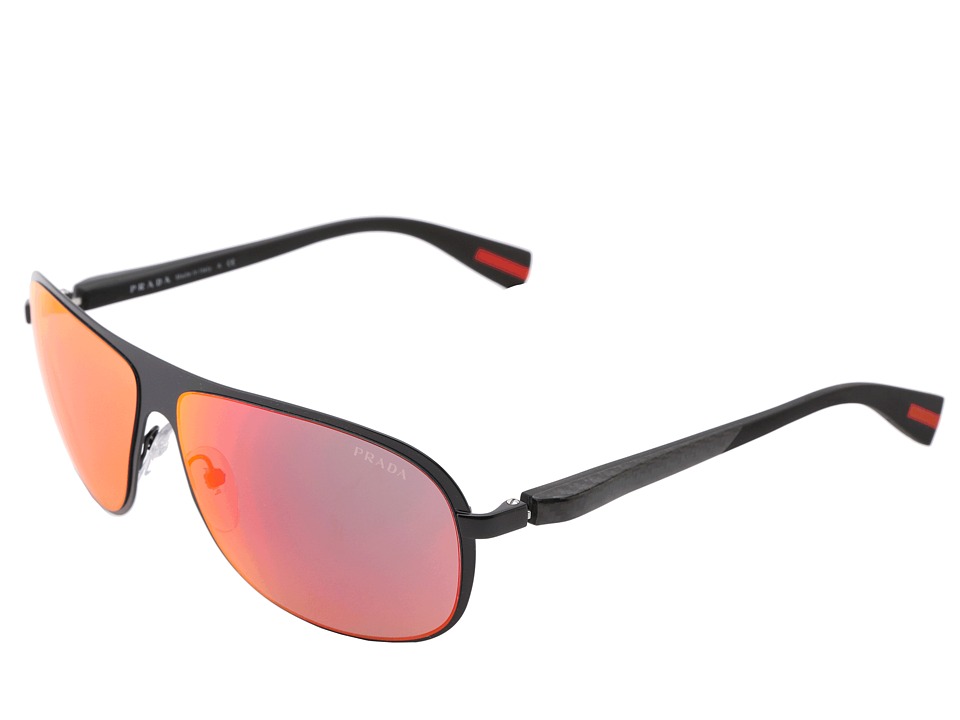 Prada Linea Rossa - PS 56OS (Black/Red Multilayer) Fashion Sunglasses