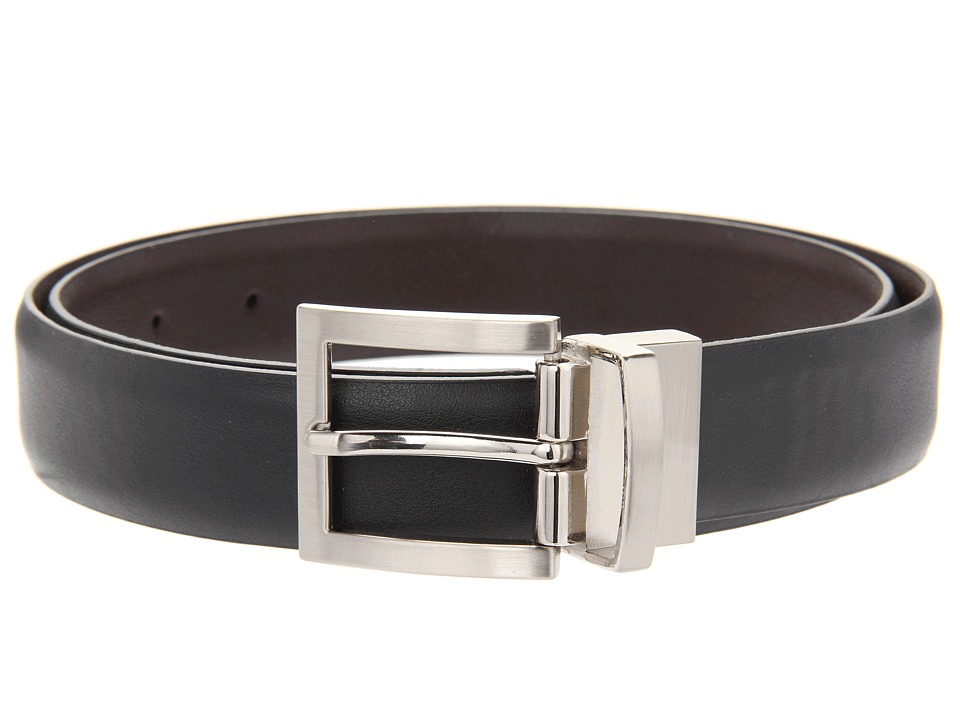 Florsheim Reversible Leather Belt (Black/Brown Reversible) Men