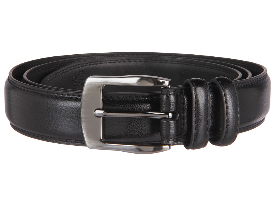 Florsheim Big and Tall 35mm Leather Belt (Black) Men