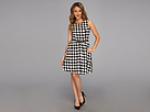Jessica Simpson - Tank Dress in Black and White Houndstooth Boucle (Black/White) - Apparel