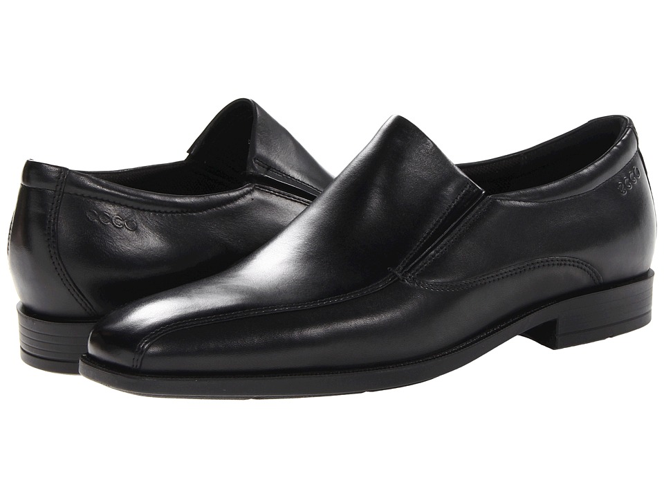 UPC 737428966945 product image for ECCO Edinburgh Bike Toe Slip On (Black Santiago) Men's Shoes | upcitemdb.com
