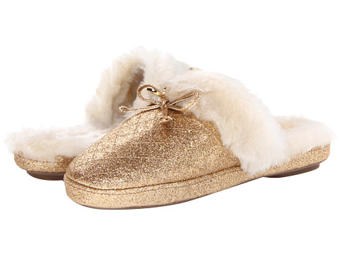michael kors gold slippers