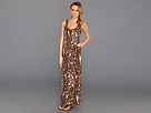 Anne Klein - Moire Print Maxi Dress (Dark Olive Multi) - Apparel