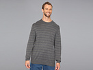 Nautica Big & Tall - Big Tall 12 Gauge Stripe Crew Neck Sweater (Graphite Heather) - Apparel