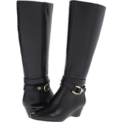 Bandolino Atchison Wide Calf (Black Leather) Footwear