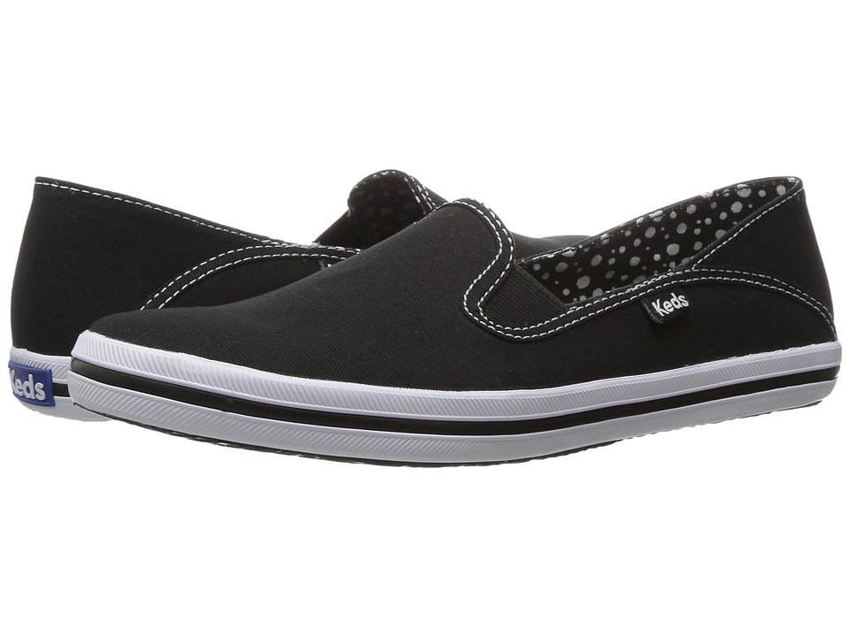 Keds Crash-Back Seasonal Solids (Black Canvas) Women