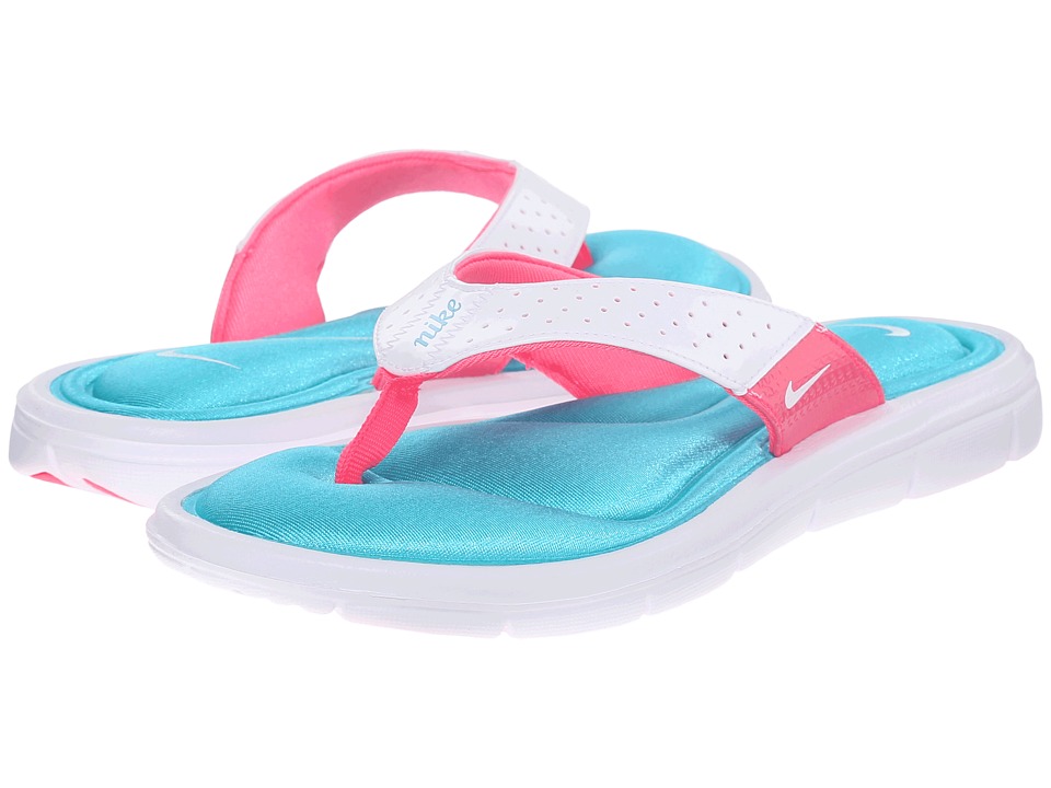 Upc 886551551778 Nike Comfort Thong White Turquoise Pink