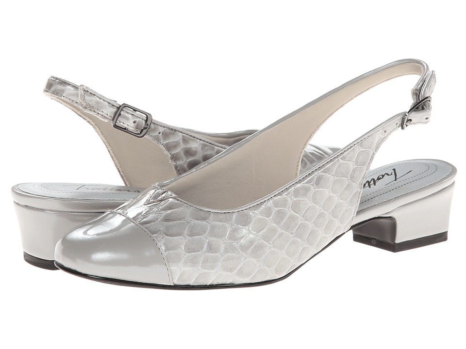 Trotters Dea (Light Grey Patent Croco) Women