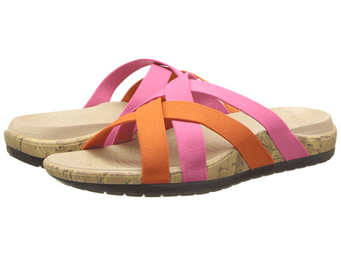 UPC 887350160109 product image for Crocs Edie Stretch Sandal (Hot Pink/Cerise) Women's Shoes | upcitemdb.com